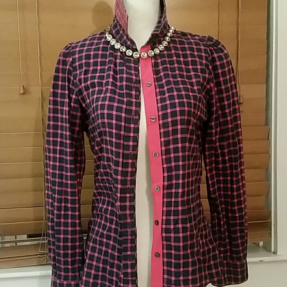Banana Republic Soft Wash Cotton Plaid Shirt XS